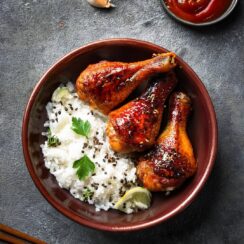 Juicy and flavorful BBQ Chicken Legs grilled to perfection and coated in a smoky, sweet barbecue sauce. These tender chicken legs are seasoned with a blend of spices, then grilled or baked until they’re crispy on the outside and fall-off-the-bone tender inside. Perfect for summer cookouts, family dinners, or game day, this easy BBQ chicken recipe is a crowd-pleaser every time.