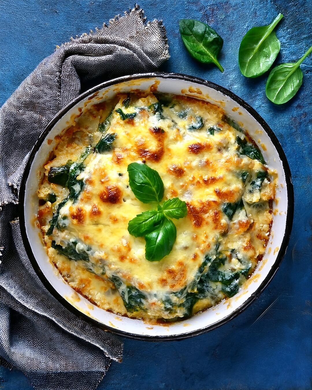 Deliciously layered Chicken Spinach Lasagna, featuring tender chicken, fresh spinach, and creamy ricotta cheese, all baked between layers of lasagna noodles and a rich, savory marinara sauce. This hearty and flavorful dish combines the perfect balance of creamy, cheesy goodness with healthy greens, making it a family favorite for weeknight dinners or special occasions. Serve with garlic bread for a complete and comforting meal