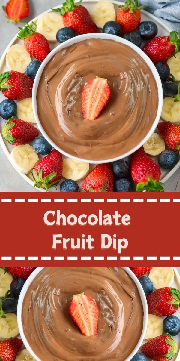 Rich and creamy Chocolate Fruit Dip, made with smooth melted chocolate and a hint of vanilla, perfect for dipping fresh fruits like strawberries, bananas, and apples. This indulgent yet simple dessert dip is ideal for parties, gatherings, or a fun snack. Serve with an assortment of fruits, pretzels, or marshmallows for a delightful treat that everyone will love