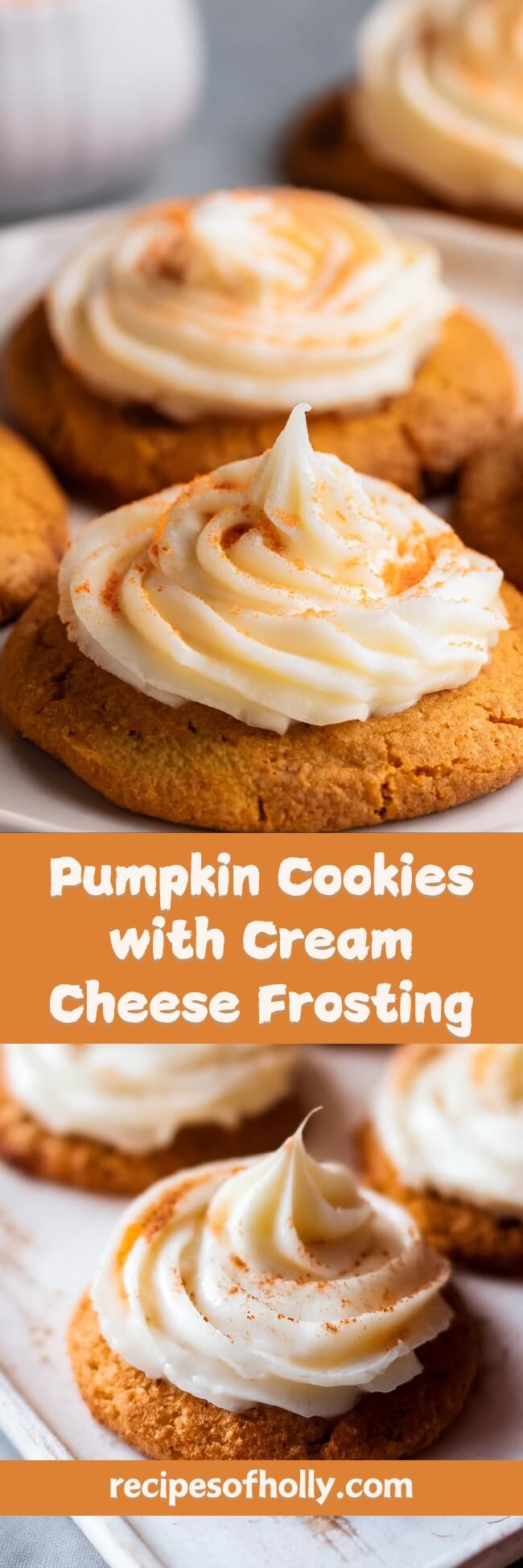 Soft and spiced Pumpkin Cookies topped with a rich and creamy cream cheese frosting, bringing out the perfect balance of sweet pumpkin flavor and tangy frosting. These tender cookies are packed with warm fall spices like cinnamon and nutmeg, making them an ideal treat for the holiday season or anytime you crave a cozy dessert. Each bite melts in your mouth with a hint of sweetness and tang, perfect for sharing or indulging in yourself.