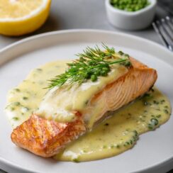 Whenever you're looking for a flavorful and elegant meal, this Salmon with Creamy Garlic Dijon is a perfect choice. The rich, velvety sauce, made with garlic and tangy Dijon mustard, beautifully complements the tender, flaky salmon, creating a dish that's both sophisticated and comforting!