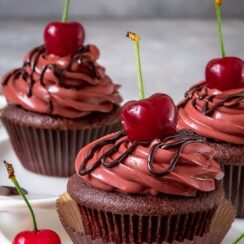 Whenever you crave a sweet and indulgent treat, these Cherry Chocolate Cupcakes combine rich, moist chocolate cake with a burst of juicy cherries, creating a delightful flavor pairing perfect for any occasion.