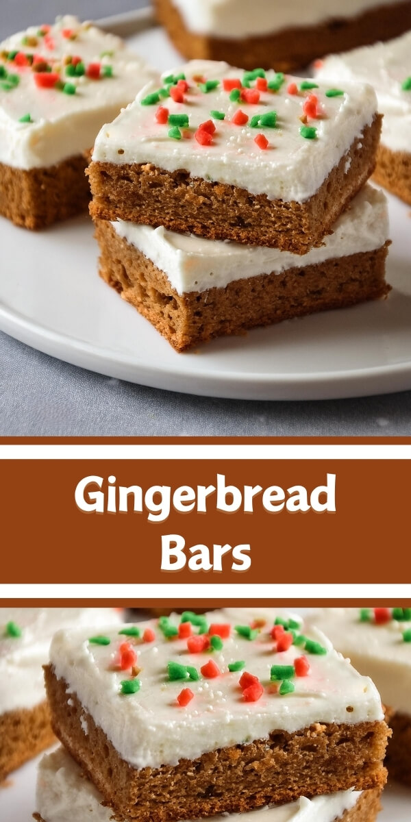 Soft and chewy Gingerbread Bars, filled with the warm, spicy flavors of cinnamon, ginger, and cloves. Topped with a sweet vanilla glaze that perfectly complements the rich molasses base, these bars bring the comforting taste of gingerbread in a simple, delicious form that’s perfect for the holidays.