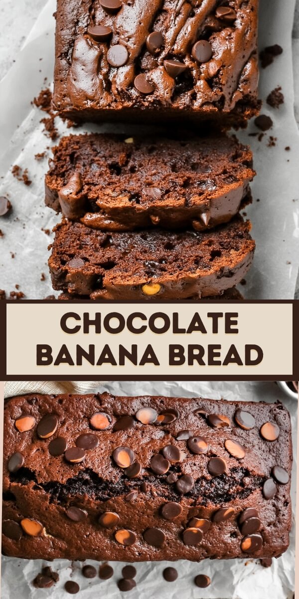 Indulge in the rich, decadent flavors of double chocolate banana bread. This moist and tender loaf combines ripe bananas with a double dose of chocolate – both cocoa powder and chocolate chips. Each slice is packed with gooey chocolate chunks and a subtle banana sweetness, making it the perfect treat for chocolate lovers. Ideal for breakfast, dessert, or a satisfying snack, this homemade chocolate banana bread is a crowd-pleaser for any occasion.