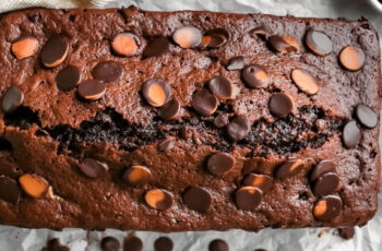 Indulge in the rich, decadent flavors of double chocolate banana bread. This moist and tender loaf combines ripe bananas with a double dose of chocolate – both cocoa powder and chocolate chips. Each slice is packed with gooey chocolate chunks and a subtle banana sweetness, making it the perfect treat for chocolate lovers. Ideal for breakfast, dessert, or a satisfying snack, this homemade chocolate banana bread is a crowd-pleaser for any occasion.