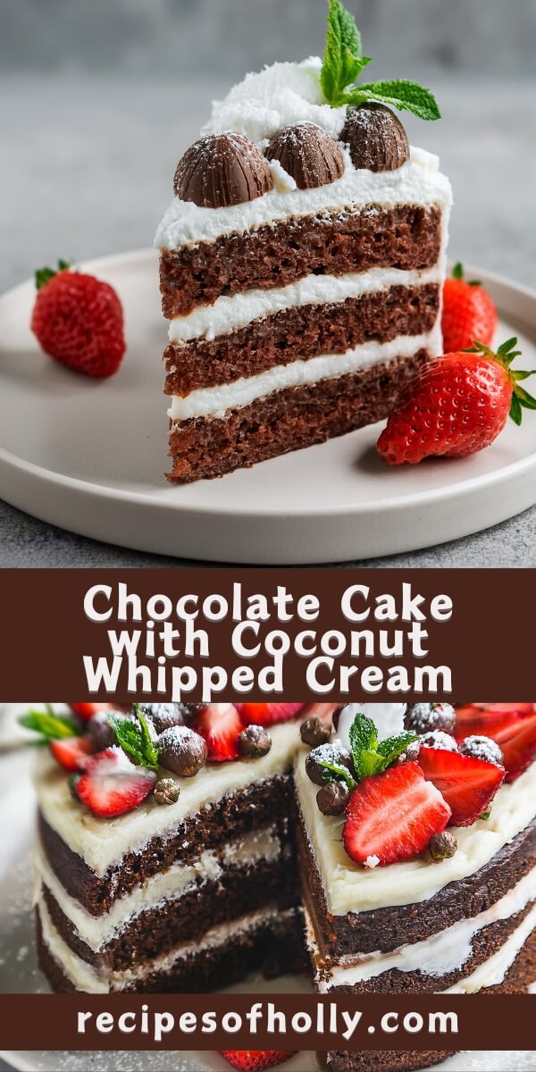 Whenever you’re in the mood for a decadent dessert, this Chocolate Cake topped with fluffy Coconut Whipped Cream combines rich chocolate layers with a light, tropical twist, creating a truly indulgent treat for any celebration.