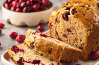 Whenever you want a festive and tangy treat, this Cranberry Bread combines tart, juicy cranberries with a soft, buttery loaf, making it the perfect addition to any holiday spread or cozy afternoon.