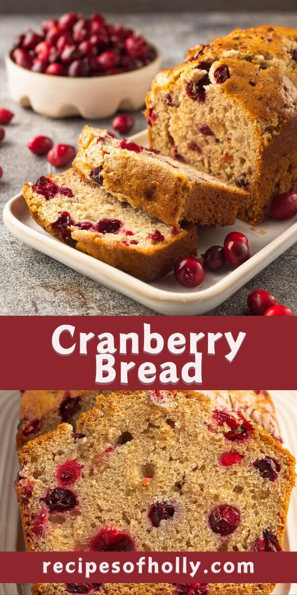 Whenever you want a festive and tangy treat, this Cranberry Bread combines tart, juicy cranberries with a soft, buttery loaf, making it the perfect addition to any holiday spread or cozy afternoon.