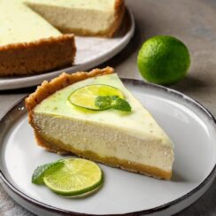 Refreshing and tangy No Bake Key Lime Pie, featuring a smooth, creamy filling made with fresh key lime juice, sweetened condensed milk, and whipped cream. This easy-to-make dessert sits on a buttery graham cracker crust and requires no baking, making it perfect for warm weather days. Garnished with lime zest and whipped topping, this pie delivers a deliciously sweet and tart flavor in every bite.