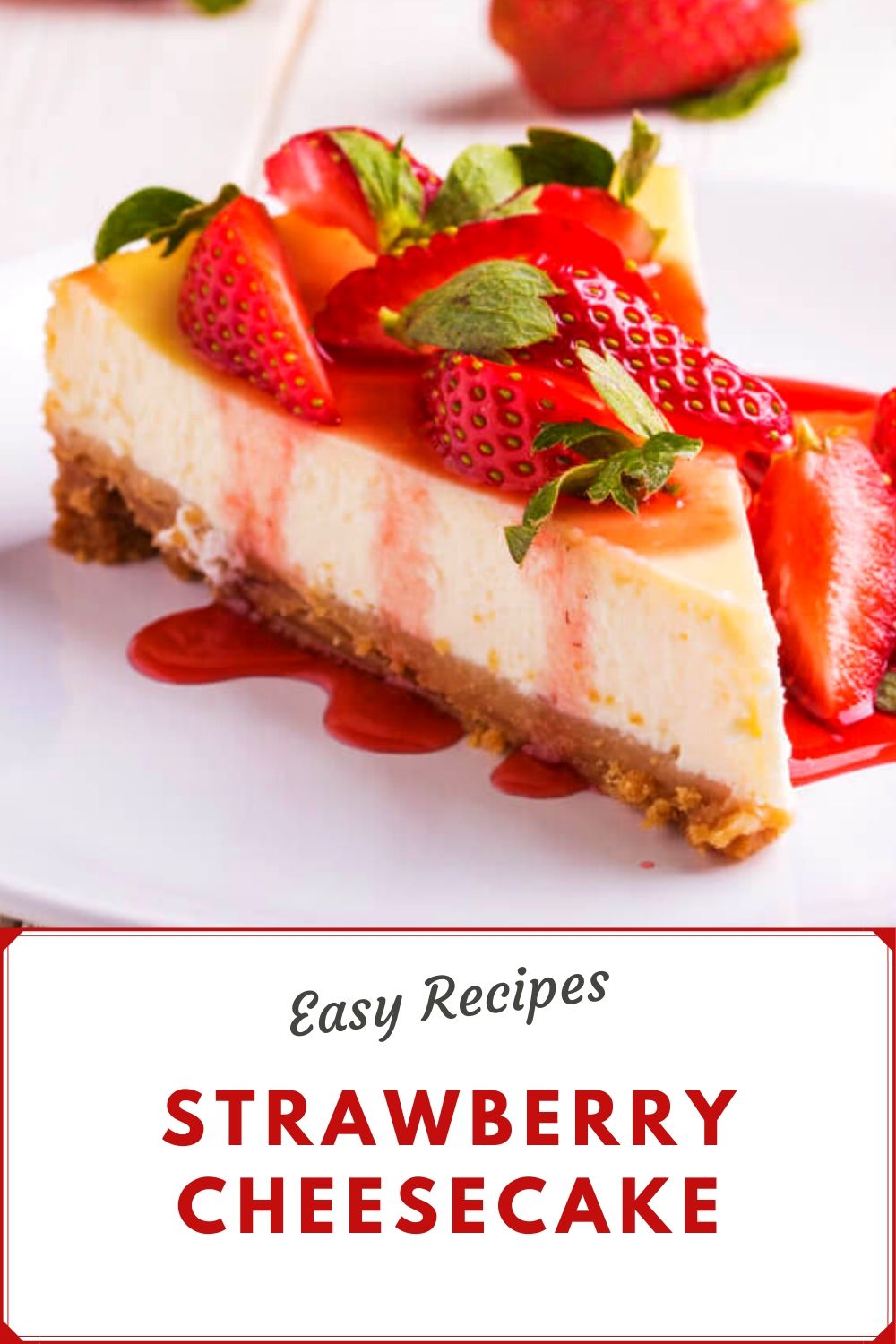 This strawberry cheesecake recipe has the texture and taste of traditional cheesecake and it’s nut-free!