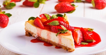 This strawberry cheesecake recipe has the texture and taste of traditional cheesecake and it’s nut-free!