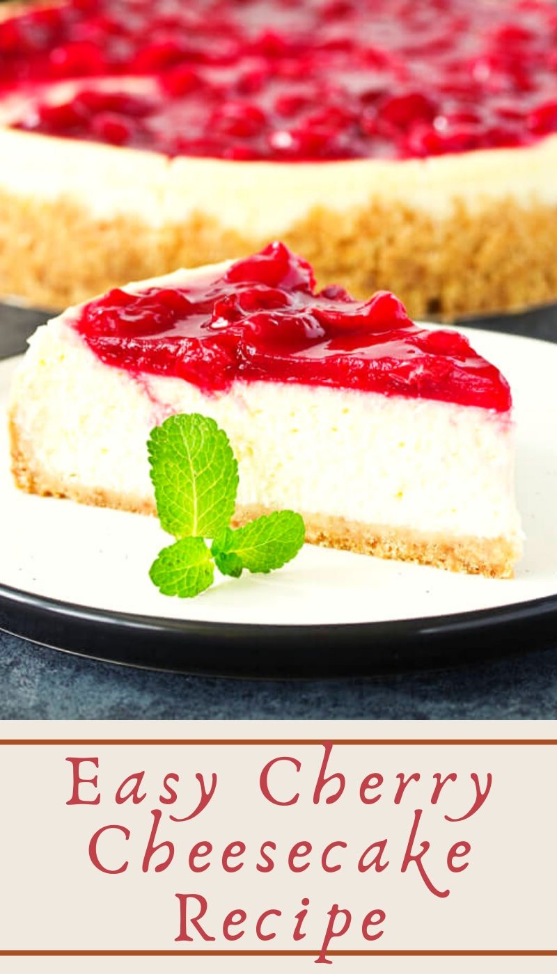 Take a bite out of this delicious and decadent Cherry Cheesecake Recipe. It’s made with minimal ingredients, but tons of flavor!