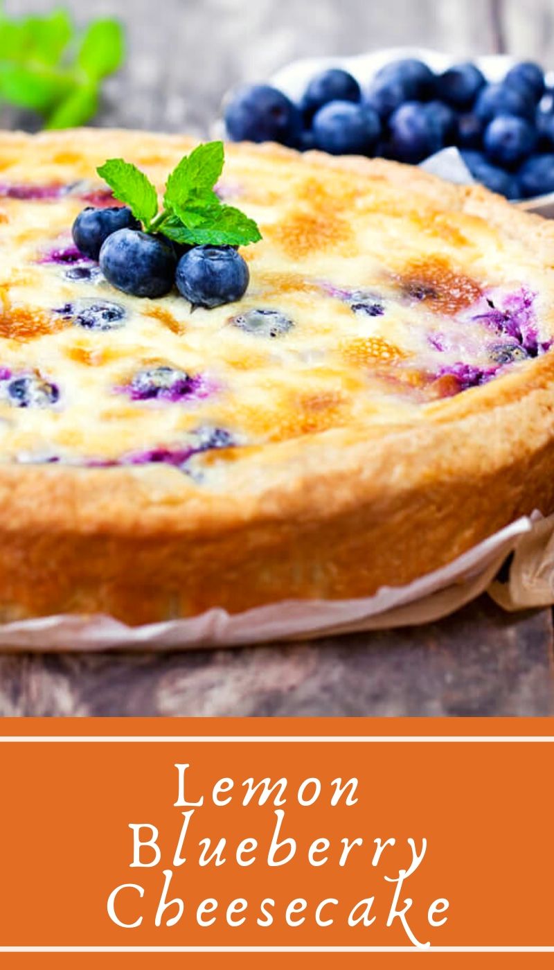 Sweet and Flavored, this easy to make Lemon blueberry cheesecake is the perfect addition to any dessert table!