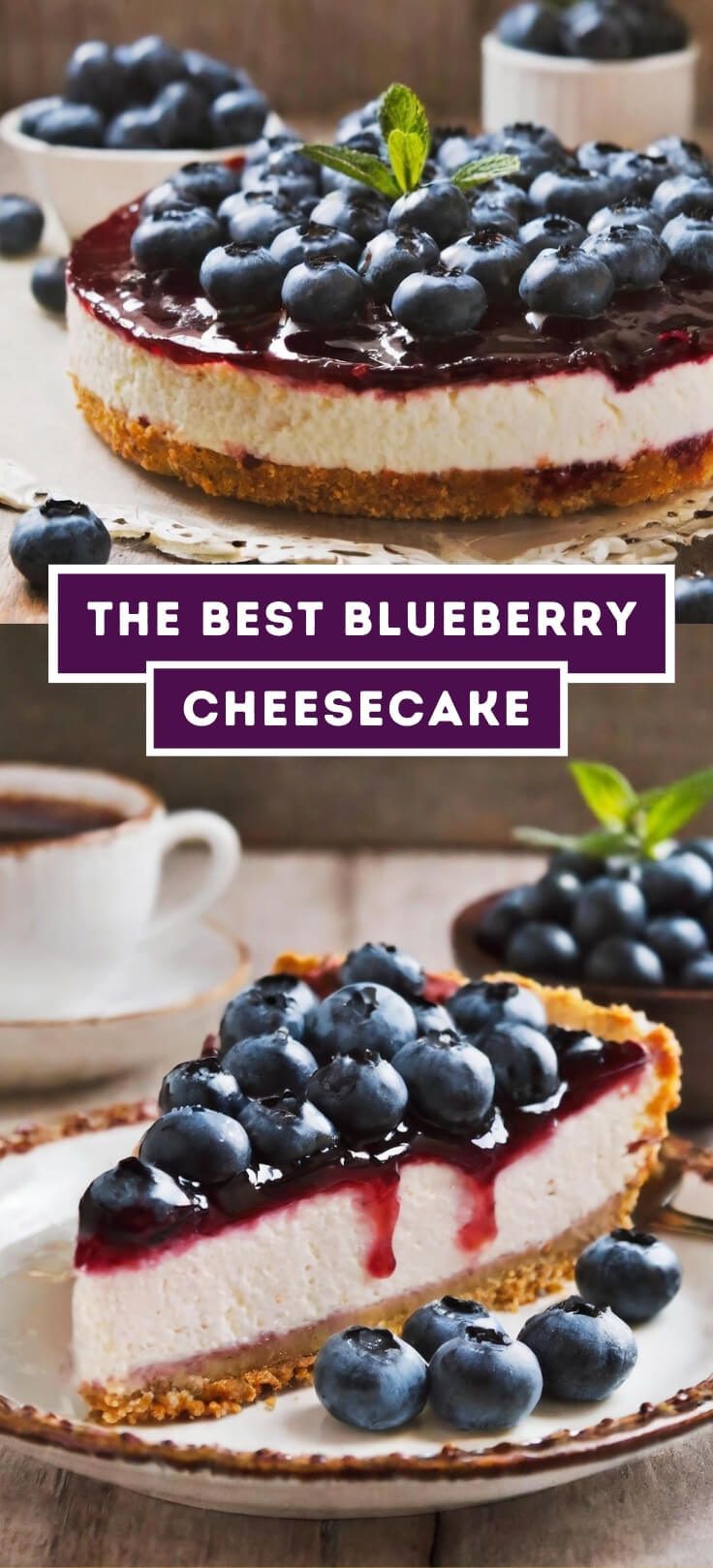 Indulge in the divine blend of flavors with our Blueberry Cheesecake, a delectable dessert that marries creamy cheesecake with the vibrant sweetness of fresh blueberries. Picture a velvety smooth cheesecake filling, nestled atop a buttery graham cracker crust, perfectly balanced with a generous layer of luscious blueberry compote. Each forkful is a harmonious fusion of rich, creamy indulgence and the bright burst of fruity goodness. The cheesecake is crowned with a handful of plump, juicy blueberries, adding a fresh and colorful touch to every slice. Whether enjoyed as a special treat or as the highlight of a celebratory meal, our Blueberry Cheesecake is a true delight for the senses.