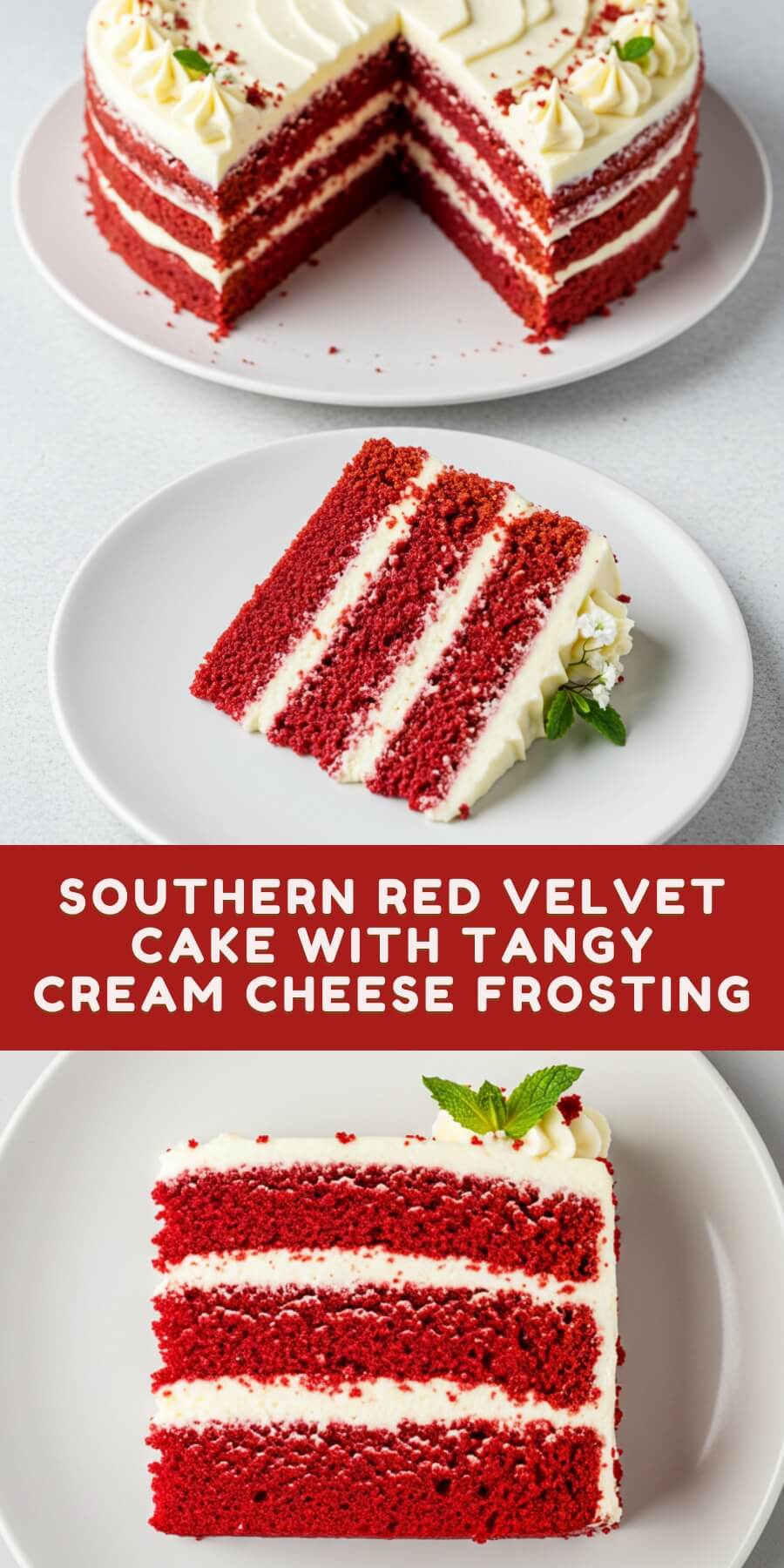 Moist, tender, and rich with a hint of cocoa, this classic red velvet cake is finished with tangy cream cheese frosting for a decadent showstopper.