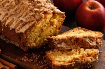 This Apple Bread is really, really tasty. It's an easy recipe with a great mix of spices and a yummy crumbly topping, perfect for enjoying all through the fall season.