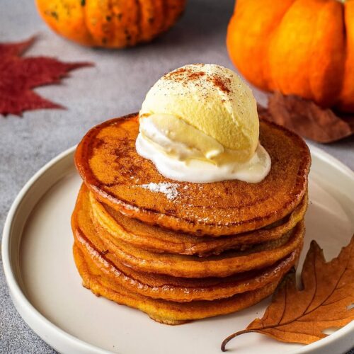Whenever you're in the mood for a cozy fall breakfast, these Pumpkin Pancakes are fluffy, spiced, and full of warm pumpkin flavor, perfect for starting your day with seasonal comfort.