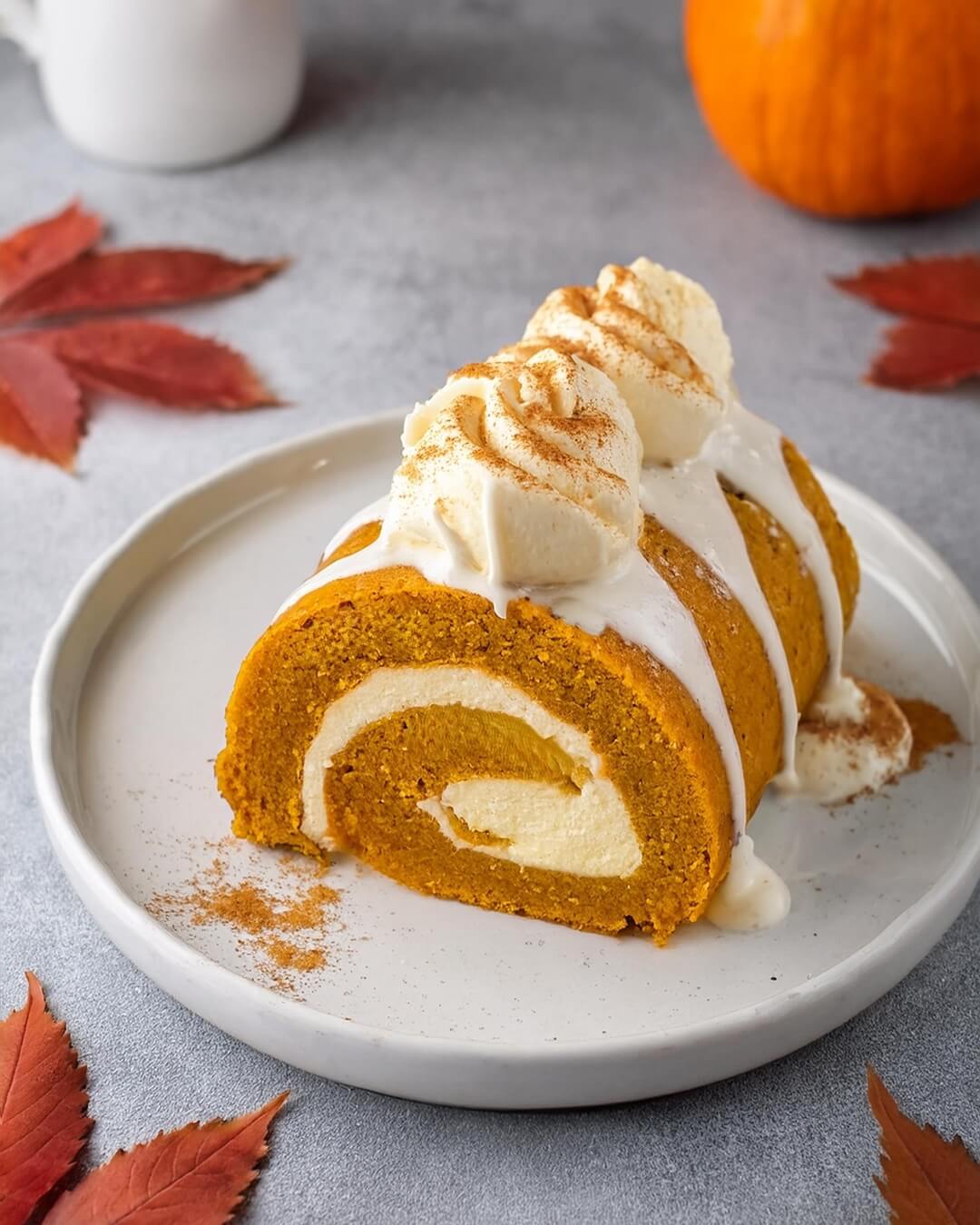 Whether you’re celebrating a holiday, hosting a fall gathering, or simply craving a delicious dessert, this Pumpkin Roll is the perfect choice. The combination of rich pumpkin flavor, creamy filling, and beautiful presentation makes it a crowd-pleaser that everyone will enjoy.