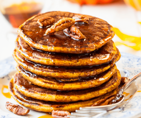 These Pumpkin Pancakes are a delightful breakfast treat! They are soft, fluffy, bursting with sweet pumpkin flavor, and wonderfully spiced. What's more, they are quick and easy to prepare.