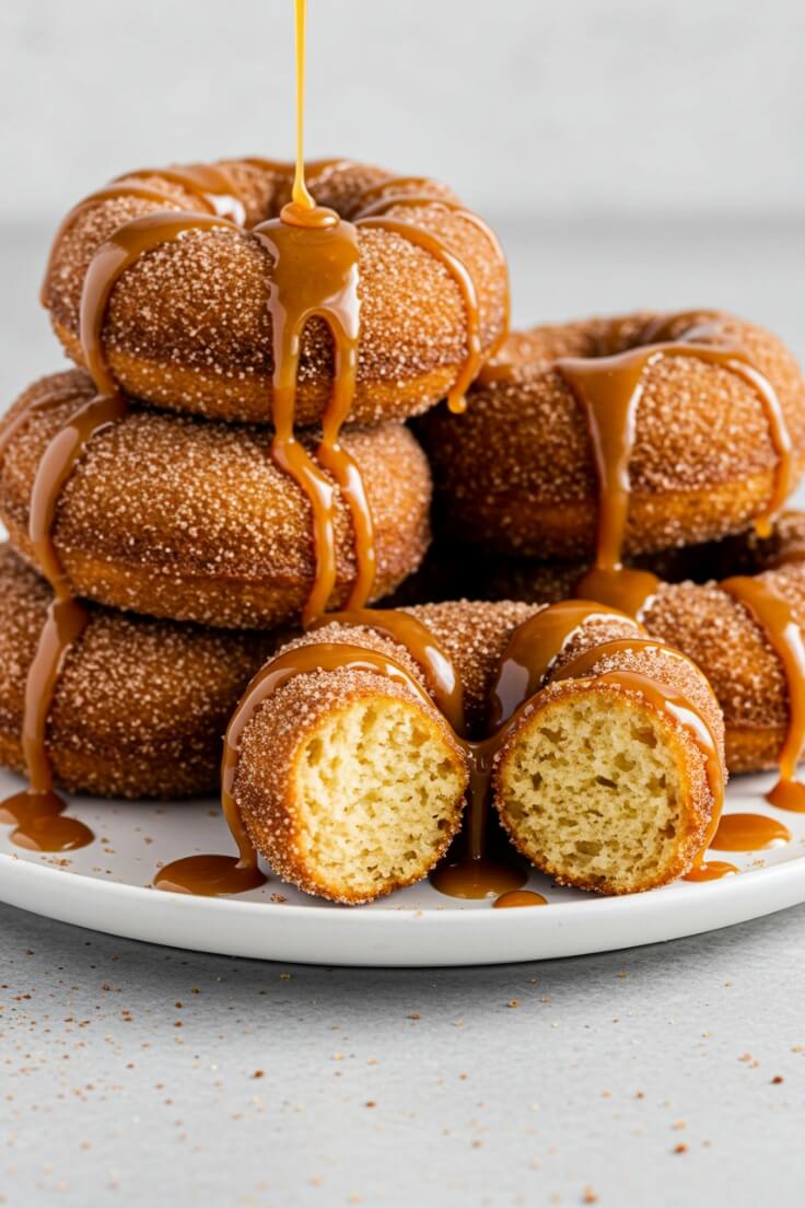 These Apple Cider Donuts are soft, spiced, and coated in cinnamon sugar. A cozy fall treat perfect for breakfast, brunch, or dessert.