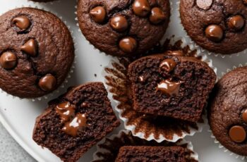 Double Chocolate Chip Muffins – Rich and Fudgy Bakery Style