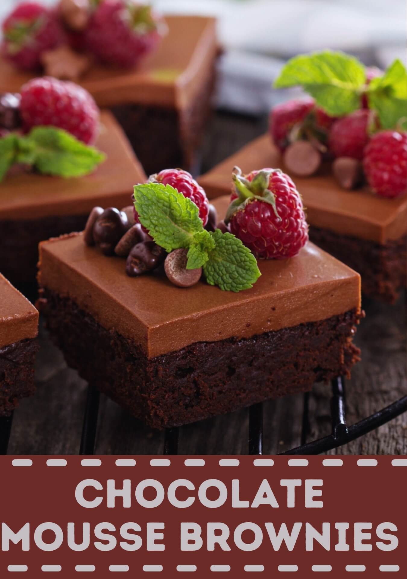 
Decadent chocolate mousse brownies that redefine indulgence. These delightful treats feature a fudgy brownie base, its rich cocoa flavor enhanced by a layer of velvety chocolate mousse. The brownie is dense and chewy, providing a satisfying contrast to the airy and silky mousse topping. Each bite is a harmonious blend of deep chocolate notes, with the mousse adding a luxurious creaminess. Garnished with a sprinkle of cocoa powder or chocolate shavings, these brownies not only offer an exquisite taste experience but also a visually appealing dessert for any chocolate enthusiast.