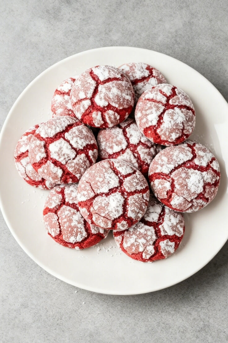 Bakery-Style Red Velvet Crinkle Cookies: The Easiest Recipe Ever!