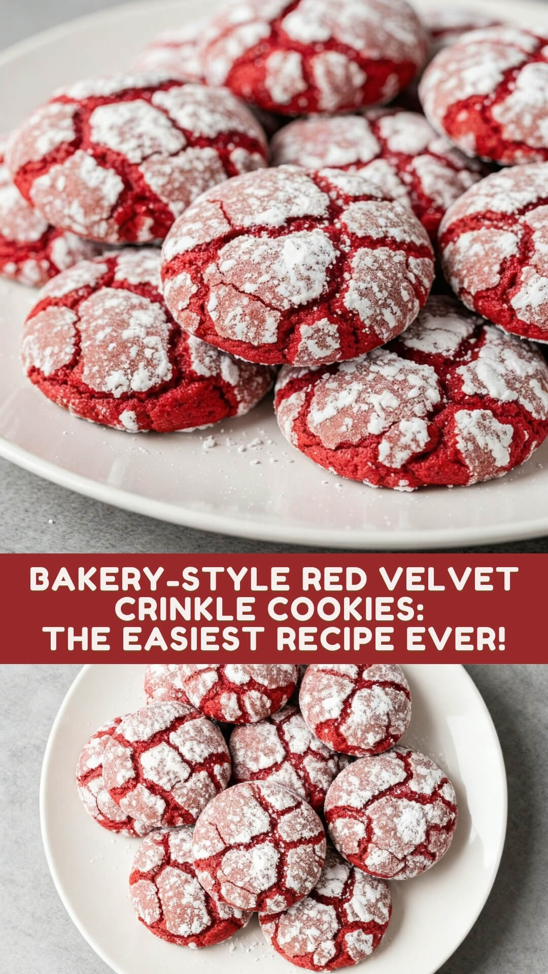 Bakery-Style Red Velvet Crinkle Cookies: The Easiest Recipe Ever!