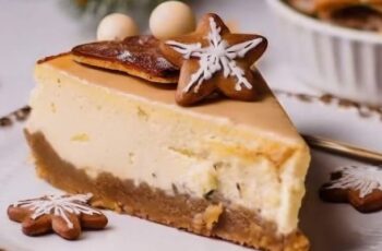 A divine gingerbread cheesecake that marries the rich and spiced flavors of gingerbread with the creamy indulgence of cheesecake. The crust is a delectable blend of ginger snap cookies or graham crackers, butter, and perhaps a touch of molasses, offering a perfect foundation for the velvety cheesecake filling. The filling is infused with classic gingerbread spices, including ginger, cinnamon, cloves, and nutmeg, creating a harmonious balance of warmth and sweetness. To add a festive touch, the cheesecake can be topped with a swirl of whipped cream, a sprinkle of cinnamon, or even gingerbread cookie crumbs. The aroma of baking gingerbread wafts through the air as this cheesecake bakes to perfection, promising a delightful treat that captures the essence of the holiday season. Whether enjoyed as a show-stopping dessert for festive gatherings or a special indulgence on a cozy winter evening, gingerbread cheesecake is sure to delight the taste buds and evoke the spirit of the season.