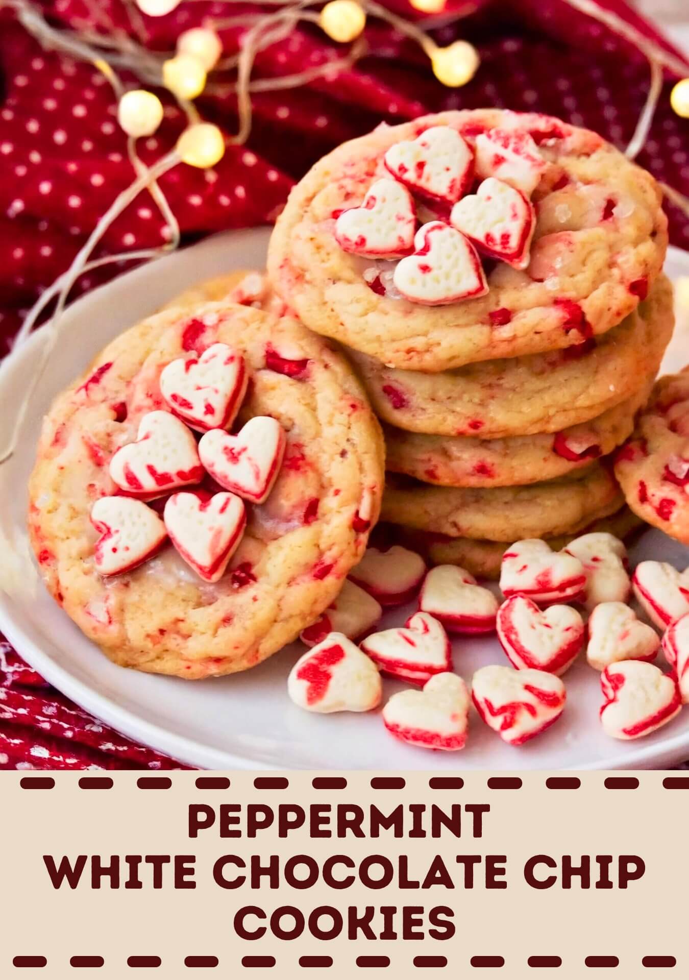Irresistible peppermint white chocolate chip cookies that embody the festive spirit of the holiday season. These delightful treats feature a classic cookie base enriched with the cool, refreshing taste of peppermint. Studded generously with creamy white chocolate chips, each cookie promises a perfect blend of sweet and minty flavors. The dough may be infused with peppermint extract or finely crushed candy canes for an added burst of minty freshness. To enhance their visual appeal, these cookies can be adorned with a drizzle of white chocolate, creating an elegant finish. The combination of the peppermint and white chocolate creates a harmonious flavor profile that captures the essence of winter festivities. Whether enjoyed with a cup of hot cocoa or shared at holiday gatherings, these cookies are a delightful way to usher in the holiday cheer.