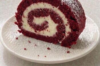 Classic Red Velvet Swiss Roll with Smooth Cream Cheese Frosting