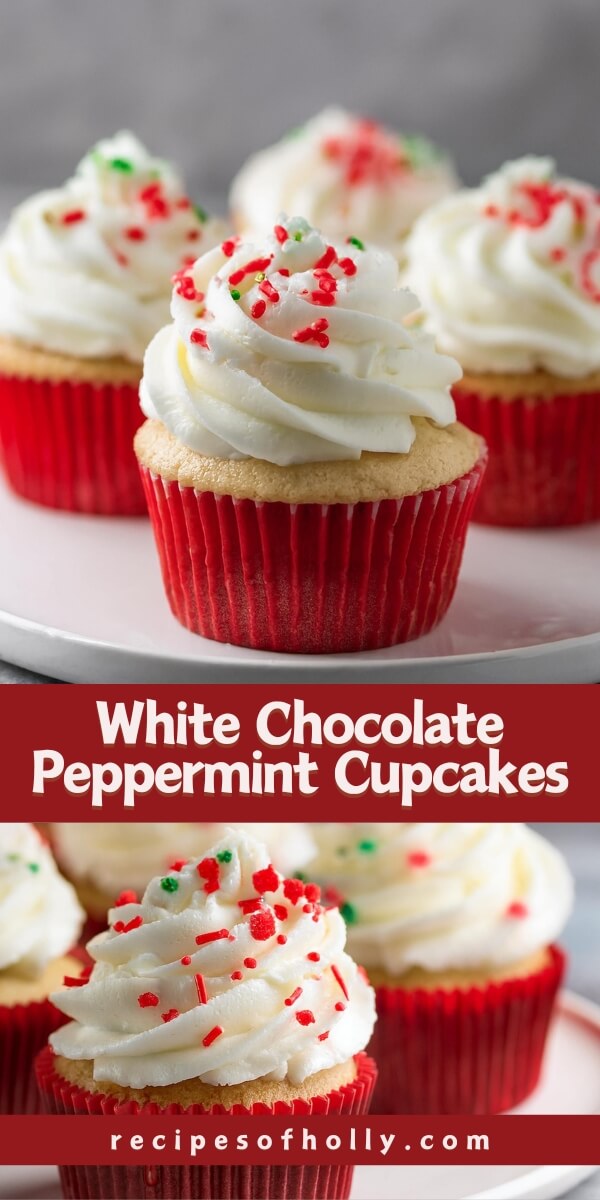 White Chocolate Peppermint Cupcakes combine the refreshing taste of peppermint with creamy white chocolate and a fluffy cupcake base. Finished with a rich peppermint buttercream and candy cane accents, these festive treats are perfect for holiday celebrations.