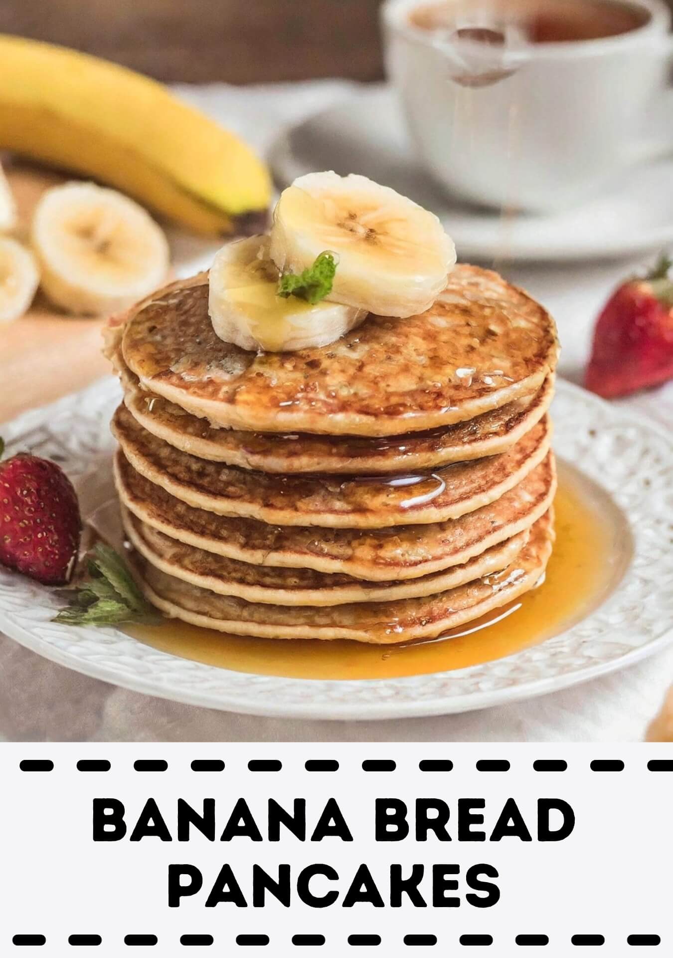 Delight your senses with the irresistible allure of our Banana Bread Pancakes. Envision a stack of golden-brown pancakes infused with the warm, comforting essence of ripe bananas and a medley of aromatic spices. Each pancake is a perfect balance of fluffy texture and rich, banana-infused flavor. Crowned with a drizzle of velvety maple syrup and adorned with slices of fresh bananas, these pancakes are a decadent twist on a classic favorite. Whether you're a breakfast enthusiast or a banana bread lover, these pancakes are a symphony of taste and texture that will elevate your morning to a whole new level of indulgence.