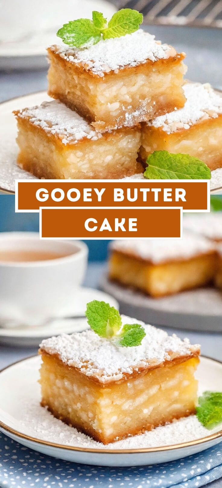  Indulge in the decadent delight of our Gooey Butter Cake, a heavenly treat that combines a buttery, soft base with a gooey, sweet center. Picture a golden crust that cradles a rich, luscious filling, creating a mouthwatering contrast of textures. The cake is both sweet and slightly tangy, with a melt-in-your-mouth consistency that makes every bite a symphony of flavors. Whether served as a dessert centerpiece or enjoyed with a cup of coffee, our Gooey Butter Cake is an irresistible confection that promises to satisfy your sweetest cravings.