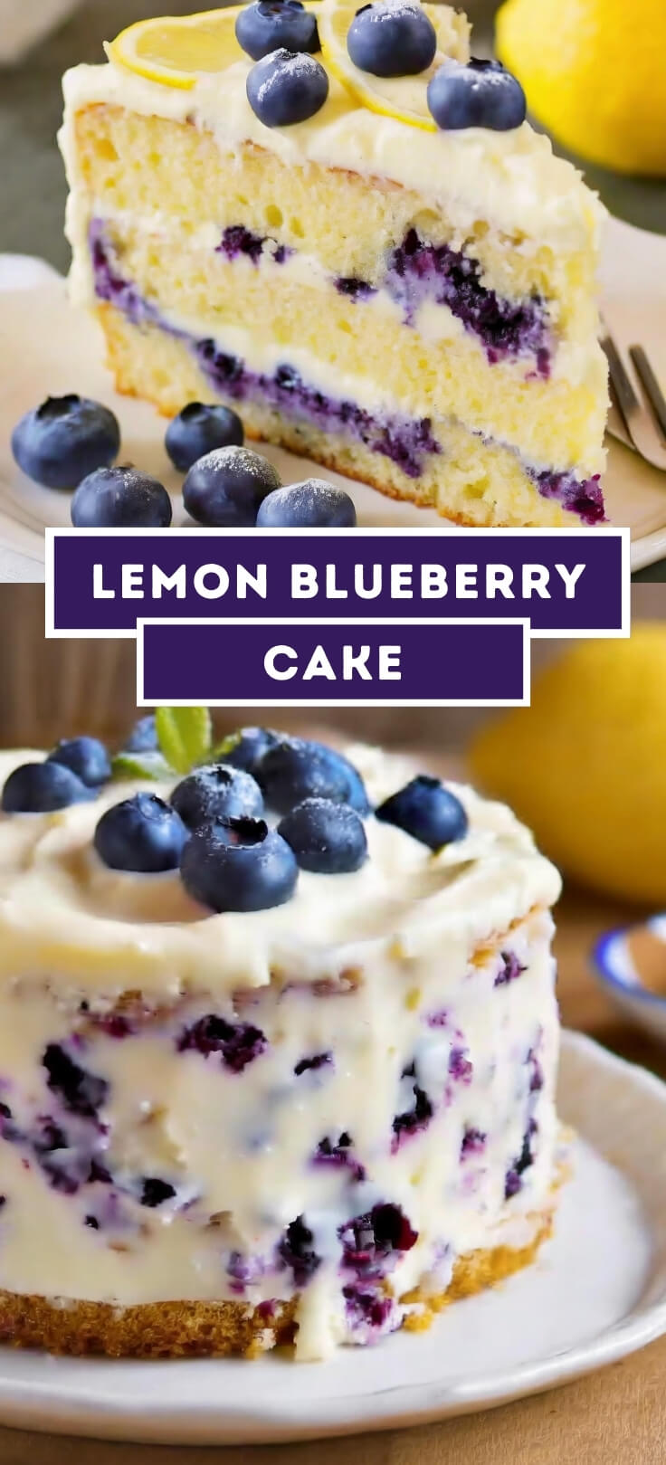 Indulge in the bright and refreshing flavors of our Lemon Blueberry Cake. Picture a light and airy lemon-infused cake, layered with a generous spread of velvety lemon cream cheese frosting. Scattered throughout are plump, juicy blueberries, adding bursts of sweetness and a delightful contrast in texture. The cake is beautifully garnished with lemon zest and a handful of fresh blueberries, creating a visually stunning and mouthwatering dessert. Whether you're celebrating a special occasion or simply treating yourself, this Lemon Blueberry Cake is a symphony of citrusy and fruity perfection that will leave your taste buds dancing with joy.