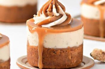 These Mini Biscoff Cheesecakes with Biscoff Whipped Cream topping are a decadent and yummy treat, perfect for parties, holiday gatherings, or simply as an everyday dessert!