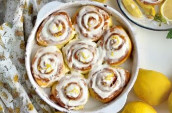 Delight in the tangy sweetness of our Lemon Rolls, a delightful twist on the classic cinnamon roll. Picture soft and pillowy rolls infused with the bright zest of fresh lemons and topped with a tangy lemon glaze. Each bite is a burst of citrusy goodness, with the refreshing lemon flavor perfectly complementing the sweet and tender dough. Whether enjoyed for breakfast, brunch, or as a sweet treat any time of day, our Lemon Rolls are sure to brighten your day and leave you craving more.