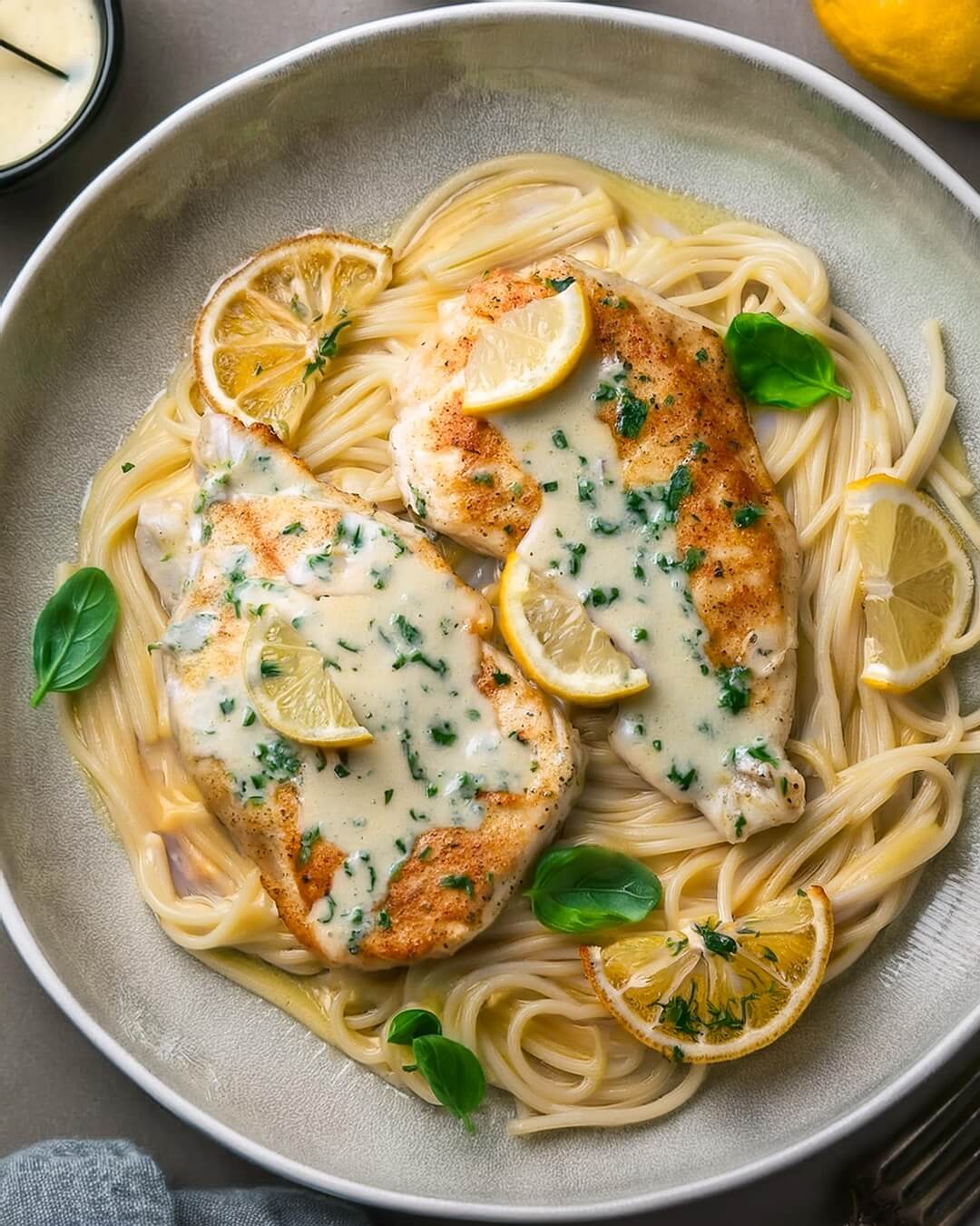 Delicious Creamy Lemon Chicken Piccata featuring tender, pan-seared chicken breasts in a rich, velvety lemon butter sauce. This dish is elevated with the bright flavors of fresh lemon juice, tangy capers, and a hint of garlic, creating a perfect balance of creaminess and zest. Served over pasta or with a side of steamed vegetables, this easy-to-make dish is ideal for a quick weeknight dinner or a special occasion