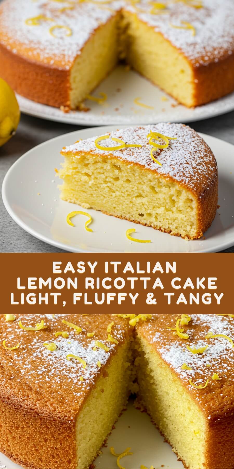 This Lemon Ricotta Cake is light, moist, and bursting with bright citrus flavor—perfect for spring brunches, afternoon tea, or anytime you want a fresh, elegant dessert.