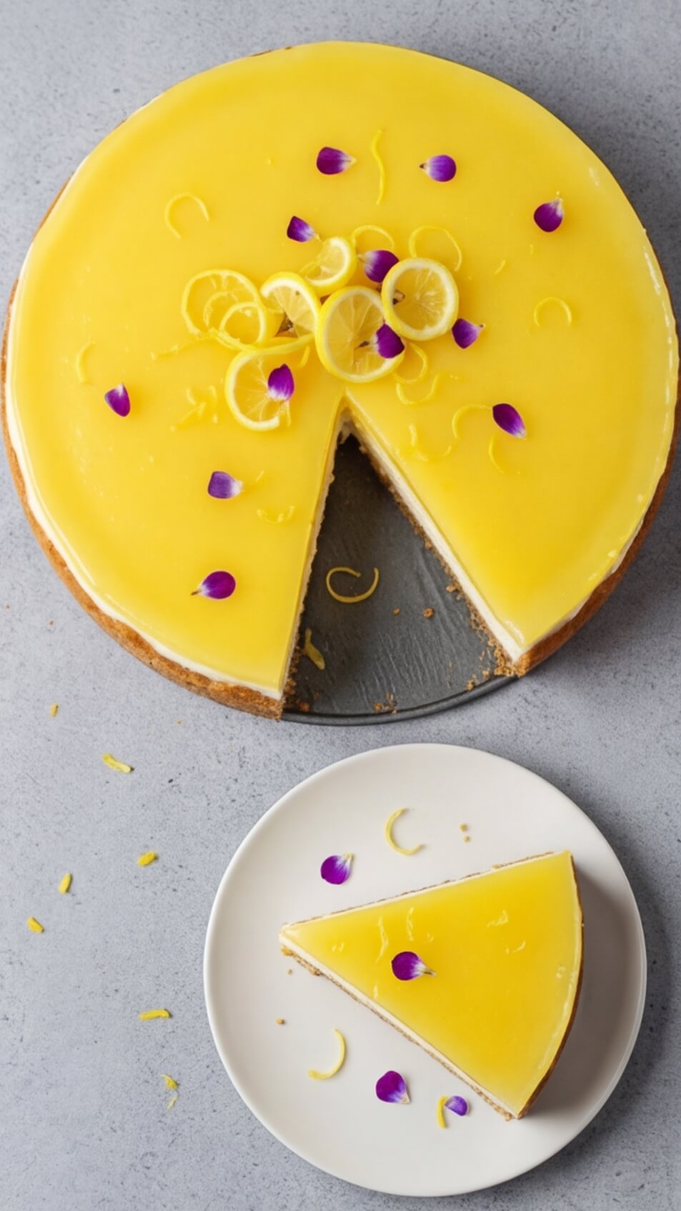 Lemon Cheesecake with Lemon Curd – Bright, Creamy & Irresistible