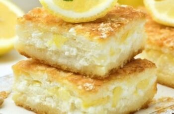 Treat yourself to the delightful tanginess of our Lemon Cream Cheese Bars, a perfect harmony of citrusy zest and creamy indulgence. Picture a buttery shortbread crust, generously topped with a luscious layer of creamy lemon-infused cream cheese filling. Each bite is a burst of sunshine, with the bright flavor of fresh lemon perfectly complementing the rich creaminess of the filling. The bars are baked to golden perfection, creating a delicious contrast of textures that melts in your mouth. Finished with a dusting of powdered sugar or a drizzle of lemon glaze, these Lemon Cream Cheese Bars are a delightful treat for any occasion.