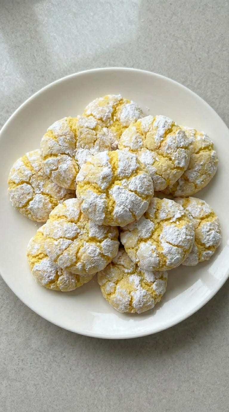 Easy Lemon Crinkle Cookies Recipe (So Pretty!)