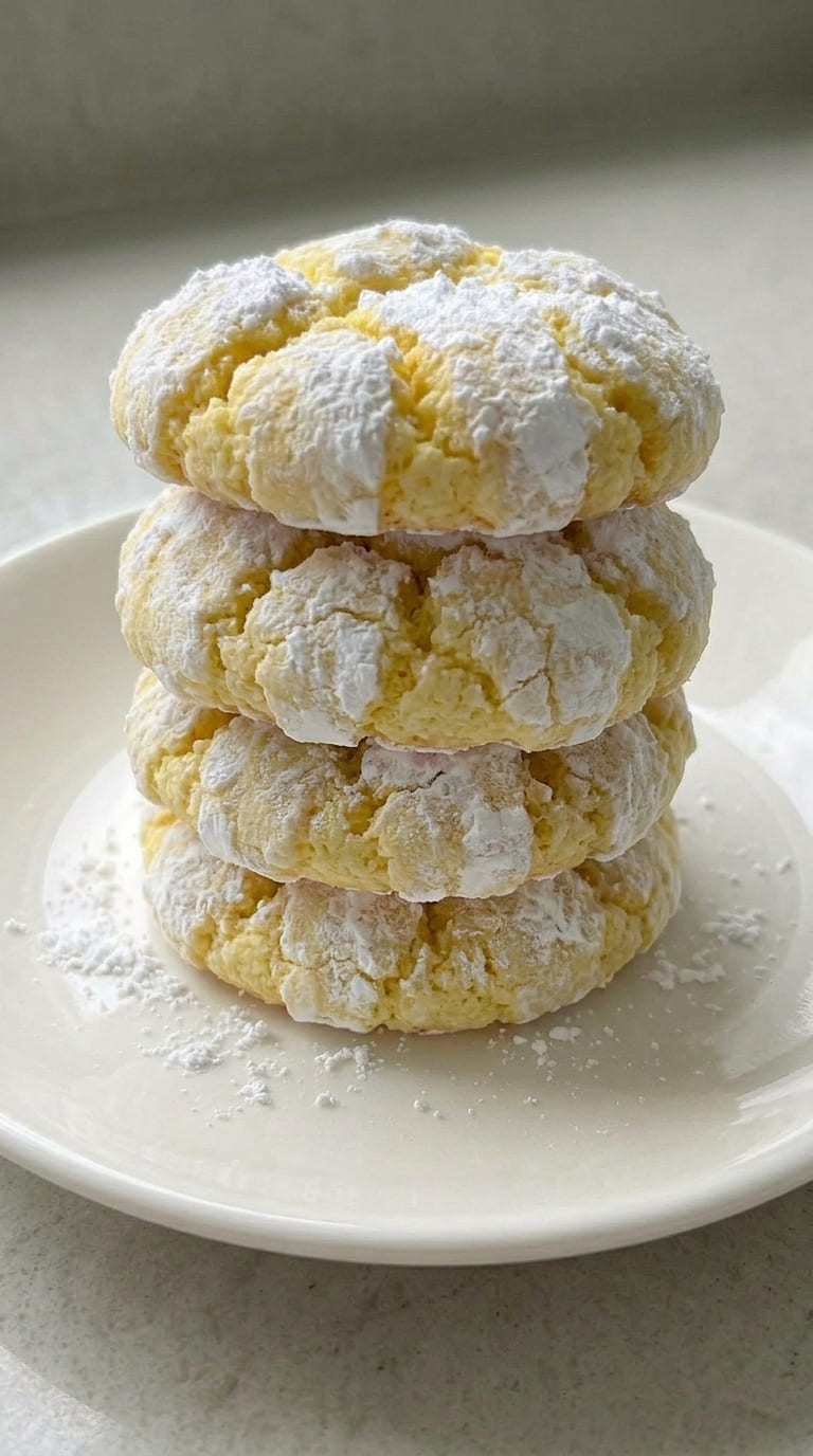 Easy Lemon Crinkle Cookies Recipe (So Pretty!)