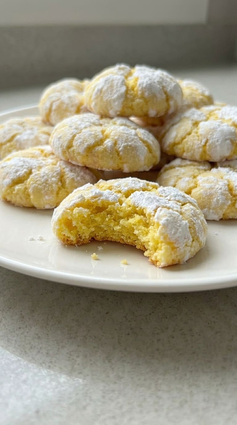 Easy Lemon Crinkle Cookies Recipe (So Pretty!)