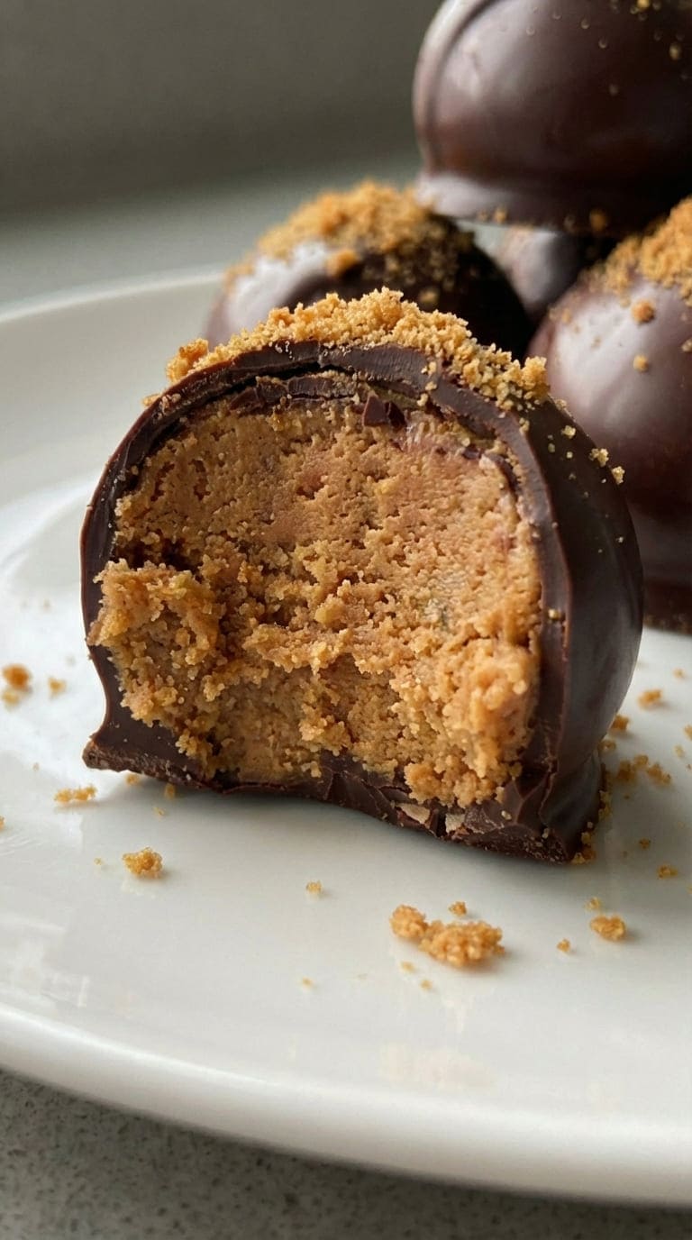 Dark Chocolate Biscoff Truffles, No-Bake & Melt-in-Your-Mouth