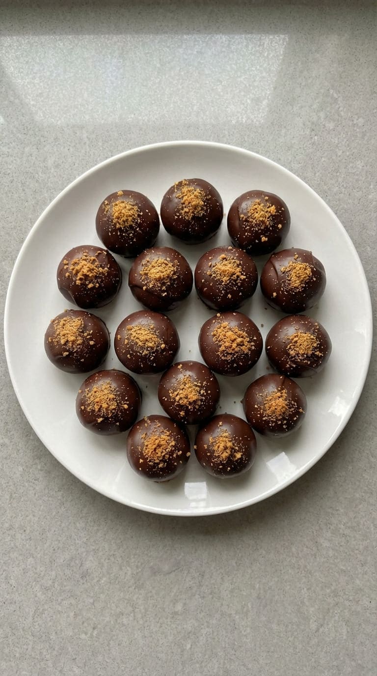 Dark Chocolate Biscoff Truffles, No-Bake & Melt-in-Your-Mouth