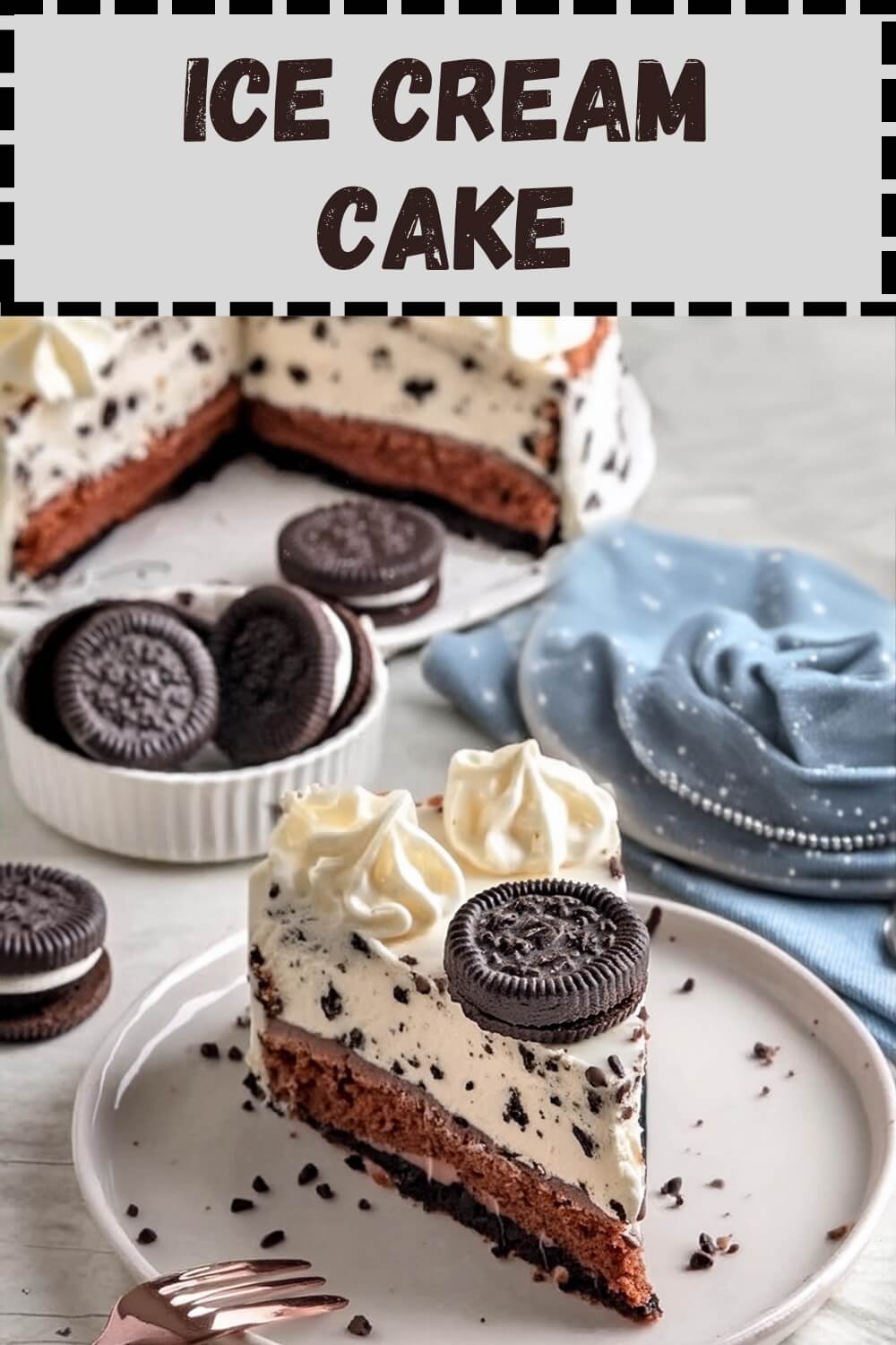 Indulge in the ultimate frozen treat with our Ice Cream Cake, perfect for any celebration or hot summer day. This delightful dessert features layers of rich, creamy ice cream, sandwiched between moist, decadent chocolate cake. Each layer is a symphony of flavors, from classic vanilla and chocolate to a burst of refreshing strawberry or mint. Topped with a smooth, velvety layer of whipped cream and adorned with colorful sprinkles, chocolate shavings, or fresh fruit, this ice cream cake is as visually stunning as it is delicious. Easy to slice and serve, it’s a crowd-pleaser that will leave everyone craving more