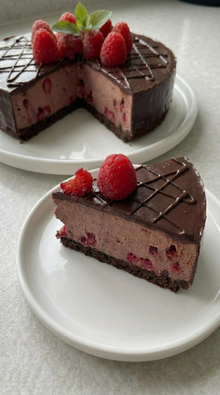 Best Raspberry Chocolate Cheesecake – Smooth, Fruity & Chocolatey