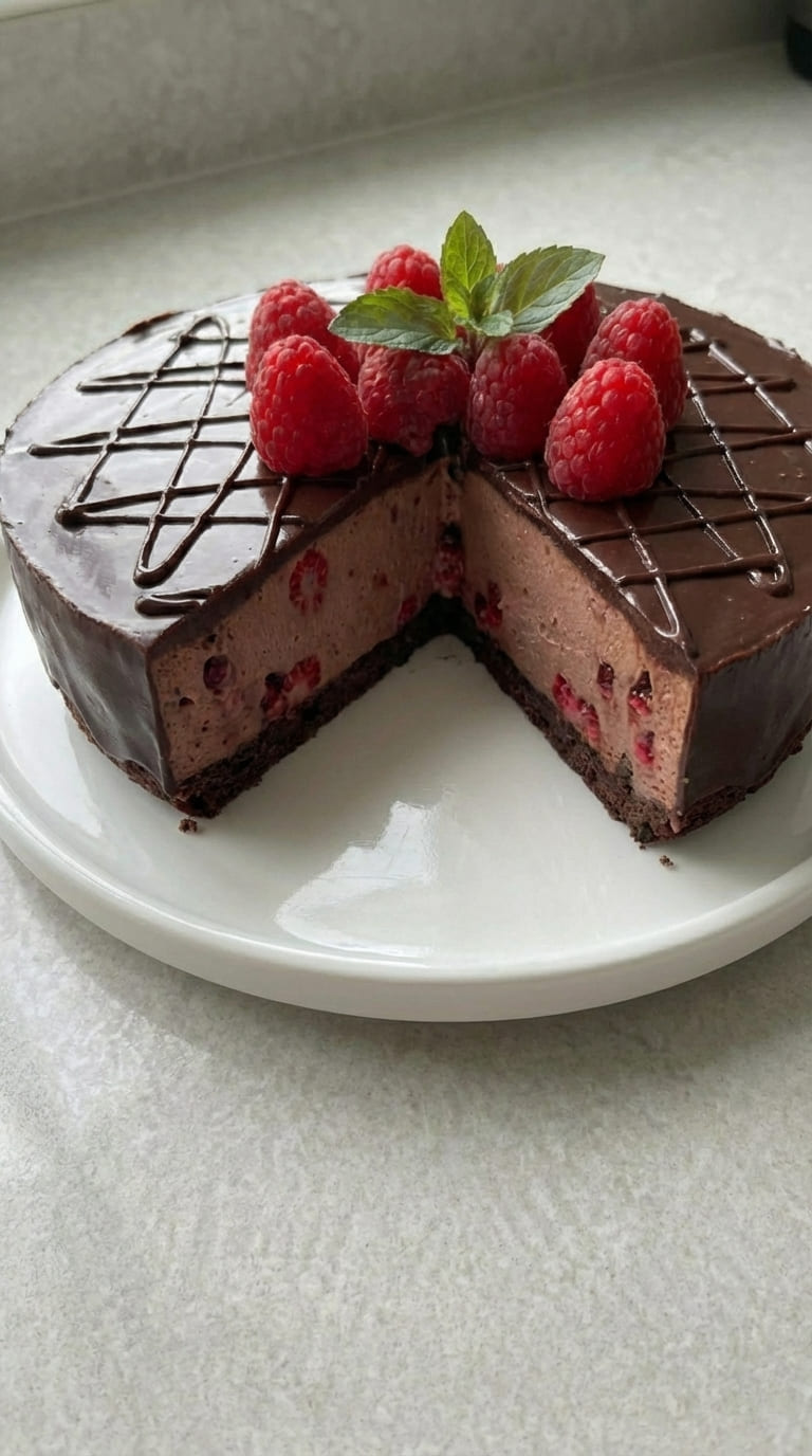 Best Raspberry Chocolate Cheesecake – Smooth, Fruity & Chocolatey