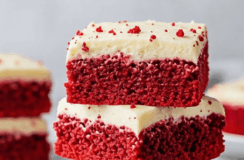 red velvet brownies with cream cheese frosting
